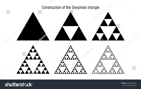 Construction Sierpinski Triangle Fractal Overall Shape Stock Vector Royalty Free 1089558653 Fractals Triangle Stock Vector