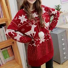 Alors t'en pense quoi de mon pull moche ? Robe Pull Noel Femme 030755