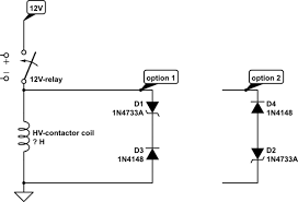 Household light switch does same job as relay or contactor, except you manually move light switch a wall timer reaches the 7 pm set point and activates a relay that turns on power to outdoor lights. High Voltage Contactor Emc Circuit Electrical Engineering Stack Exchange