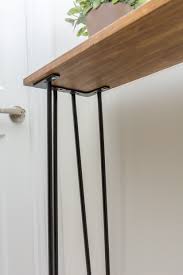 Leftover Pine Diy Hairpin Leg Console Table By Brittany Goldwyn Diy Simple Living Diy Console Table Diy Table Legs Diy Console