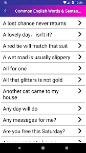 Common English Words Sentence With Hindi Meaning For Android Apk Download