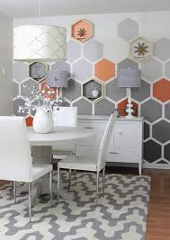 Sechseck Wandmuster Ideen Fur Eine Tolle Wandgestaltung Wandmuster Haus Interieurs Geometrische Wandmalerei