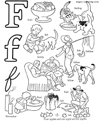 What fruit begin with the letter f? Magic Coloring Quick Coloring Objects Of People And Animals For Letter F