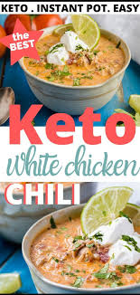 Keto White Chicken Chili Recipe In The Instant Pot Ketofocus Recipe Keto Recipes Dinner Instant Pot Dinner Recipes Keto Recipes Easy