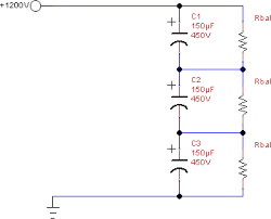 Balance Resistors For Series Capacitors Va1der