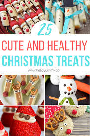 Here's some ideas of what to include: Healthy Christmas Treats For Kids 25 Cute Holiday Snacks