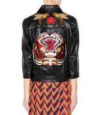 Gucci Men 39 S Embroidered Leather Jacket Embroidery Men Custom Leather Jackets Diy Leather Jacket Leather Jacket