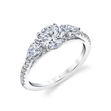 Tiffany three stone tiffany & co. 3 Stone Engagement Ring With Pear Side Stones Vanna Sylvie