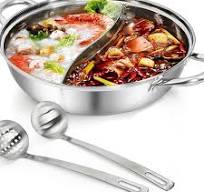 304 Stainless Steel Hotpot Pot with Divider, 12 1 count