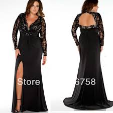 Pin By Faye Poblete On Formal Black Long Sleeve Prom Dress Plus Size Evening Gown Prom Dresses Long Black