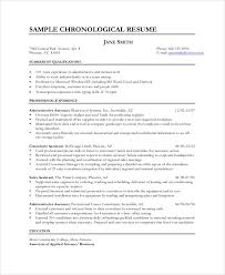 The chronological resume is one of the most commonly used resume formats, which lists your work experience in chronological order from your most recent job to your earliest. Chronological Resume Template 23 Free Samples Examples Format Download Free Premium Templates
