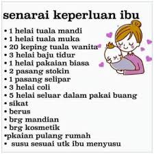 Keperluan bayi di wad ( packing dlm satu beg). Senarai Semak Barang Yang Perlu Dibawa Sebelum Bersalin Di Hospital