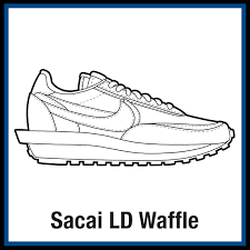 Click the download button to download the file, which you can print from your computer or open in a. Nike Sacai Ld Waffle Sneaker Coloring Pages Created By Kicksart