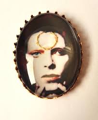 David Bowie Hand Embroidered Brooch