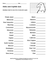 Hopefully, this should be easy. States And Capitals Quiz Tim S Printables