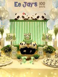 Panda Themed Baby Celebration Snack Table Panda Baby Showers Panda Themed Party Baby Shower Themes