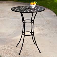 Black Wrought Iron Outdoor Bistro Patio Table With Timeless Round Tabletop Moveis De Ferro Decoracao De Ferro Forjado Decoracao De Ferro