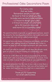 Professional Cake Decorators Poem From Thecakemakery Co Uk Cake Decorating Cake Business Cake Makers