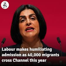 🔴 Labour admits it hasn't tackled small boat crossings 'yet'  https://www.express.co.uk/news/uk/2146224/humiliation-labour-40000-migrants-cross-channel
