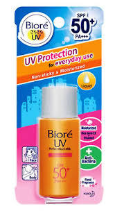Biore uv perfect milk spf50+. Biore Uv Perfect Block Milk Moisture Spf 50 Pa 25ml Face And Body Sunblock 15 90 Picclick