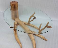Curly maple mahogany coffee table, coffee table originally used tree branch long stretcher but didn like look changed design base replacing elegantly curved shown here finished catalyzed varnish. Trunk And Branch Coffee Table Sculpture By Todd Mcaneeley Saatchi Art