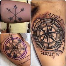 Pin By Rising Dragon Tattoos Nyc On Cover Ups Compass Tattoo Cover Tattoo Tattoo Sleeve Designs
