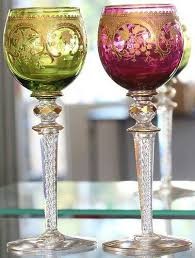 Moser Goblets Sarap Kadehi Kristal Cam Sise