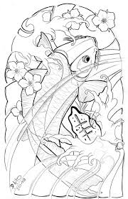 Half Sleeve Tattoo Outline Flash Koi Half Sleeve By Patoink Koi Tattoo Design Half Sleeve Tattoo Full Sleeve Tattoo Design