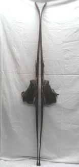 PR. VINTAGE WOODEN SKIS WALTER PRAGER, KANDAHAR IRON, RUUD BOOTS & BAMBOO  POLES