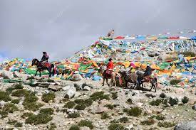 dorchen tibet china june 2018 mann horse making parikrama kailas stock affiliate june china dorchen tibet ad