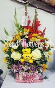 Thanks to this dense florist network it is. Rainbow Flower Box Delivery In Lahore Online Flower Delivery Sendflowers Pk