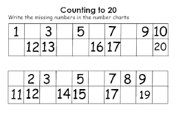 free counting worksheets 1 30