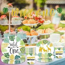 This birthday cake topper is the perfect addition to your smash birthday cake! Futurecitytrading 114pcs Wild One Birthday Party Supplies Wild One Party Disposable Tableware Set With Banner Plates Napkins And Cups For 1st Boy And Girl Birthday Party Decorations Serves 16 Wayfair