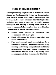 English Sba Pdf Child Abuse Psychological Trauma