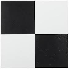 Black And White Peel And Stick Floor Tiles Lowes Achim Tivoli 45 Piece 12 In X 12 In Black And White Peel And Stick Solid Residential Vinyl Tile At Lowes Co In 2020 Vinyl Flooring Vinyl Tile Self Adhesive Floor Tiles