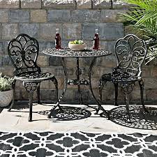 Fleur De Lis Cast Iron Bistro Set Kirklands Outdoor Patio Furniture Sets Coffee Table With Chairs Metal Bistro Chairs