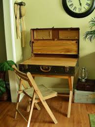 Fun Spin On Farmhouse Thrift Store Makeovers Suitcase Shelves Furniture Desk Decor