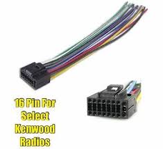 Kenwood stereo 22 pin wiring harness. Car Stereo Radio Replacement Wire Harness Plug For Select Kenwood 16 Pin Radios Ebay