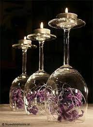 centros de mesa que podras improvisar con cualquier adorno weinglas dekoration kerzenhalter glas
