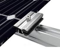 Thin film solar mid clamp for frameless solar panel ...