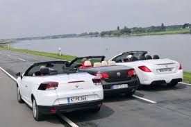 Peugeot 308 cc 2009 car review. Cabrio Vergleich Vw Eos Trifft Auf Peugeot 308 Und Renaul Megane Autobild De