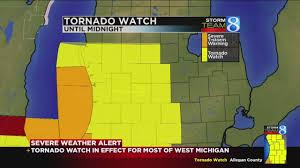 Severe thunderstorm watch issued for polk, dallas, story counties. Tornado Watch Issued For West Michigan Saturday Evening Youtube