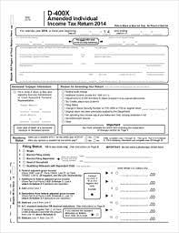 Form D-400X Amended North Carolina Individual Income Tax Return For 2014 -  Web Fill-In, Instructions