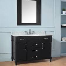 Perhaps the most versatile and popular bathroom vanity size available, 48 inch vanities can work with practically any bathroom design. Black 48 Inch Vanities Bathroom Vanities Bath The Home Depot