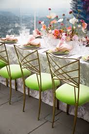 Chameleon Chair Gold Fanfare Event Rental Table Decorations Wedding Colors