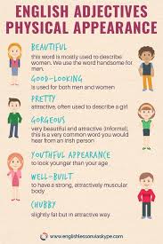 English Adjectives To Describe Physical Appearance English With Harry English Adjectives Learn English Words English Vocabulary Words