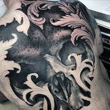 Realistic roses and negative filigree thigh piece by lou. 90 Filigree Tattoos For Men Ornamental Ink Design Ideas