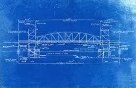 Plan Directeur D Art De Chicago Bridge Dessins Par Bigbluecanoe Blueprint Art Blueprints Technical Drawing