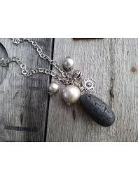 Wir als seitenbetreiber haben uns der ideal wichtigen aufgabe. Modeschmuck Kette Damen Halskette Lang Schwarz Altsilber Metall Kunststoff