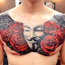 170 Popular Chest Tattoos For Men And Women Awesome V For Vendetta Tattoo Cool Chest Tattoos Vendetta Tattoo